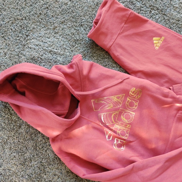 2 piece set! ADIDAS leggings and hoodie Holiday Lights set - Picture 2 of 6